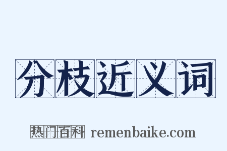 分枝近义词是什么意思的图片